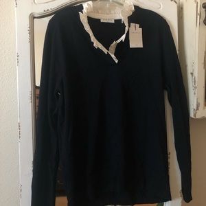 Women’s top (navy blue) stretchy material